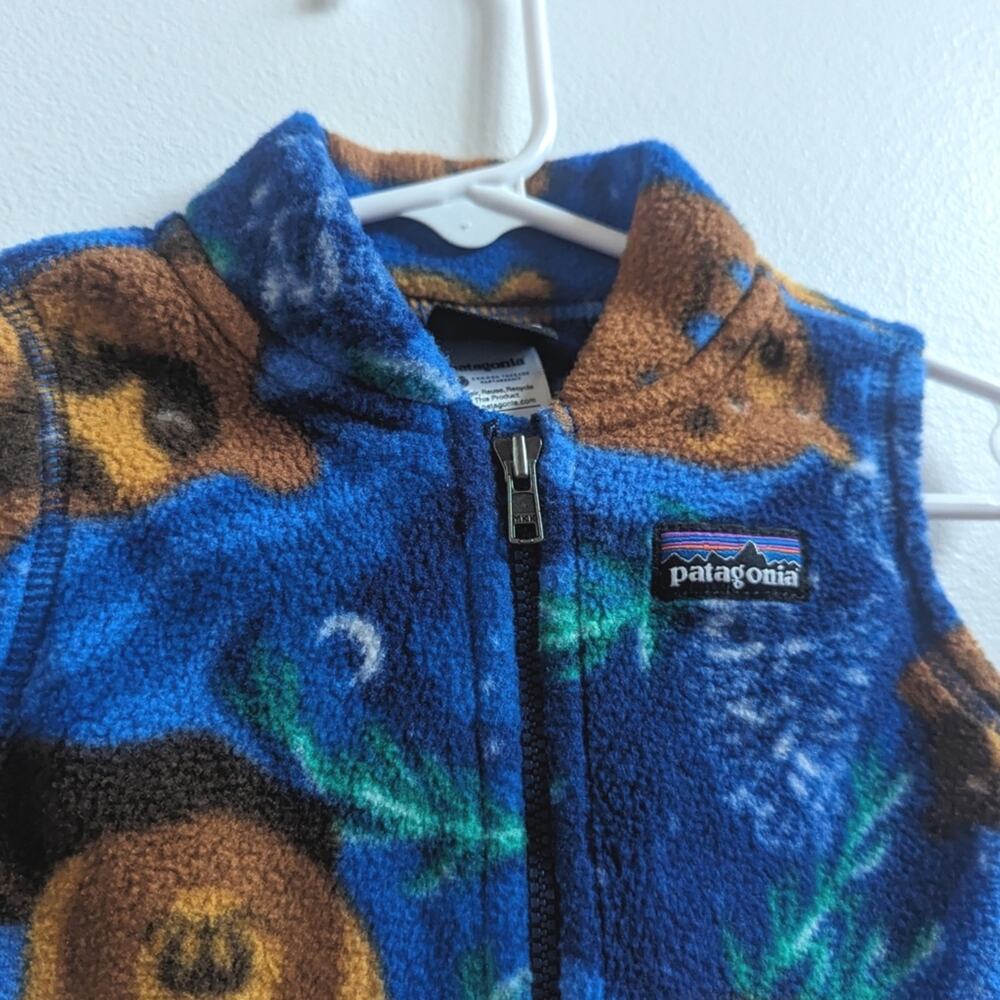 Patagonia Fleece Mama Bear Vest Gorpcore Baby 0m - Picture 2 of 4